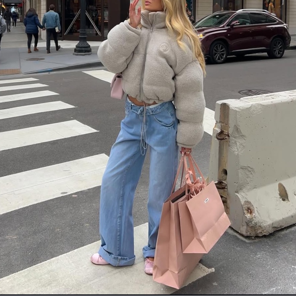 Fold over jeans